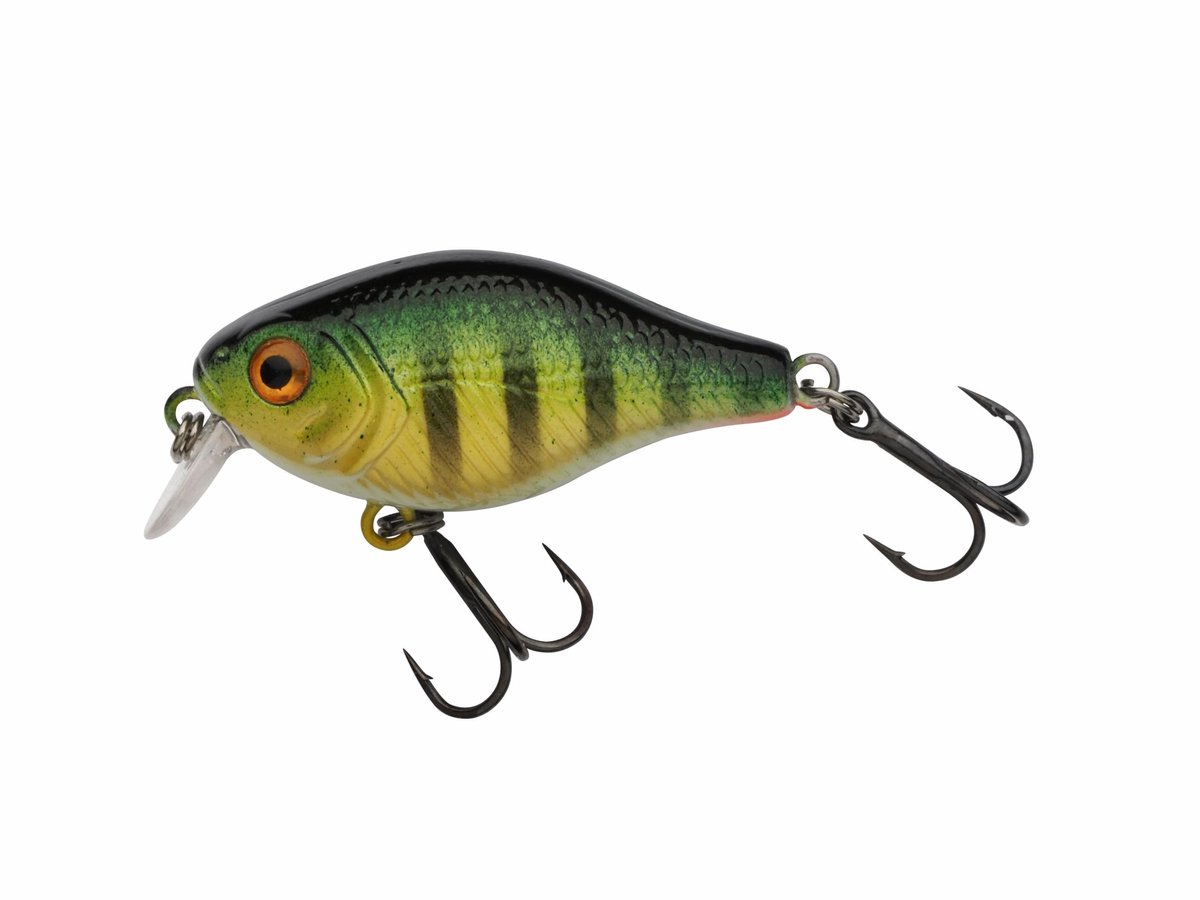 Crankbait Visaas, Ultra-Realistisch Hard Bait, Drijvende Minnow voor Baars, Forel, Kopvoorn, Hoog Werpvermogen Stip Spot Casting Ondiep Duikend Crankbait, 3.8cm, Parelwit