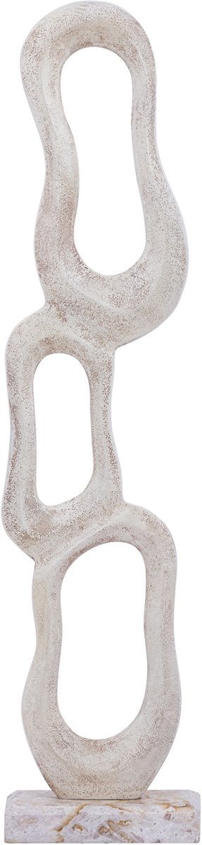 PTMD Camare Beige Casted Alu Abstract Open Statue S