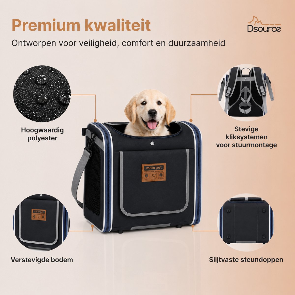 Dsource Dsource 32L Hondenfietsmand - afbeelding 2
