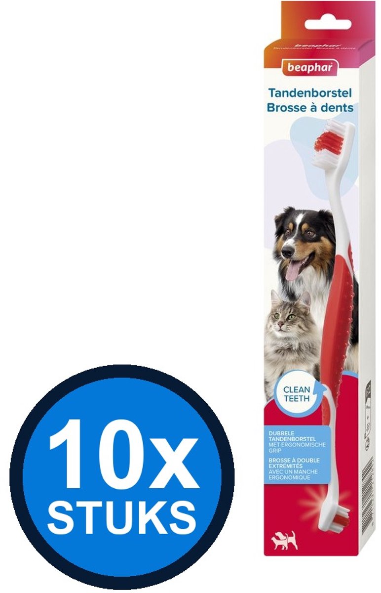 10x Beaphar - Tandenborstel 1st - Hondenverzorging - 20 g