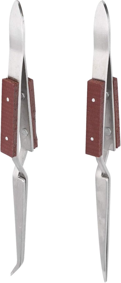 Set van 2 Curved en Straight Pincetten voor Juweliers, Perfect voor Sieraden en DIY Creaties