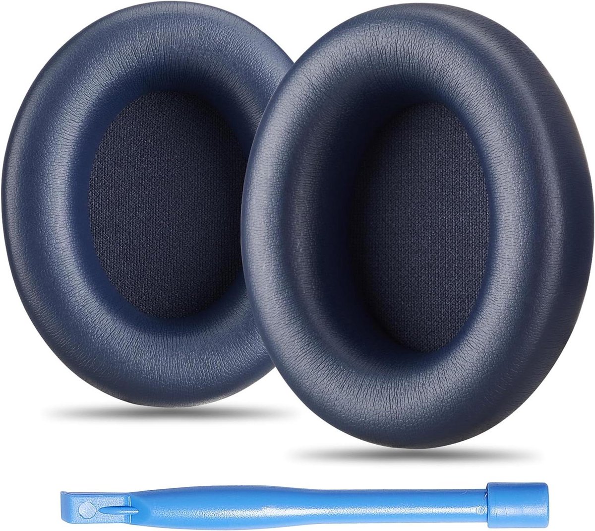 Oorkussens Vervanging - Koptelefoon Kussens - Muziek Luisteren - Eiwitleer Hoge Dichtheid - 10 x 8 x 1.9 cm - Blauw