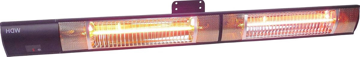 Wandstraler - Terrasverwarmer - Buiten verwarmen - Twee warmtestanden - 1020 mm - Zilver