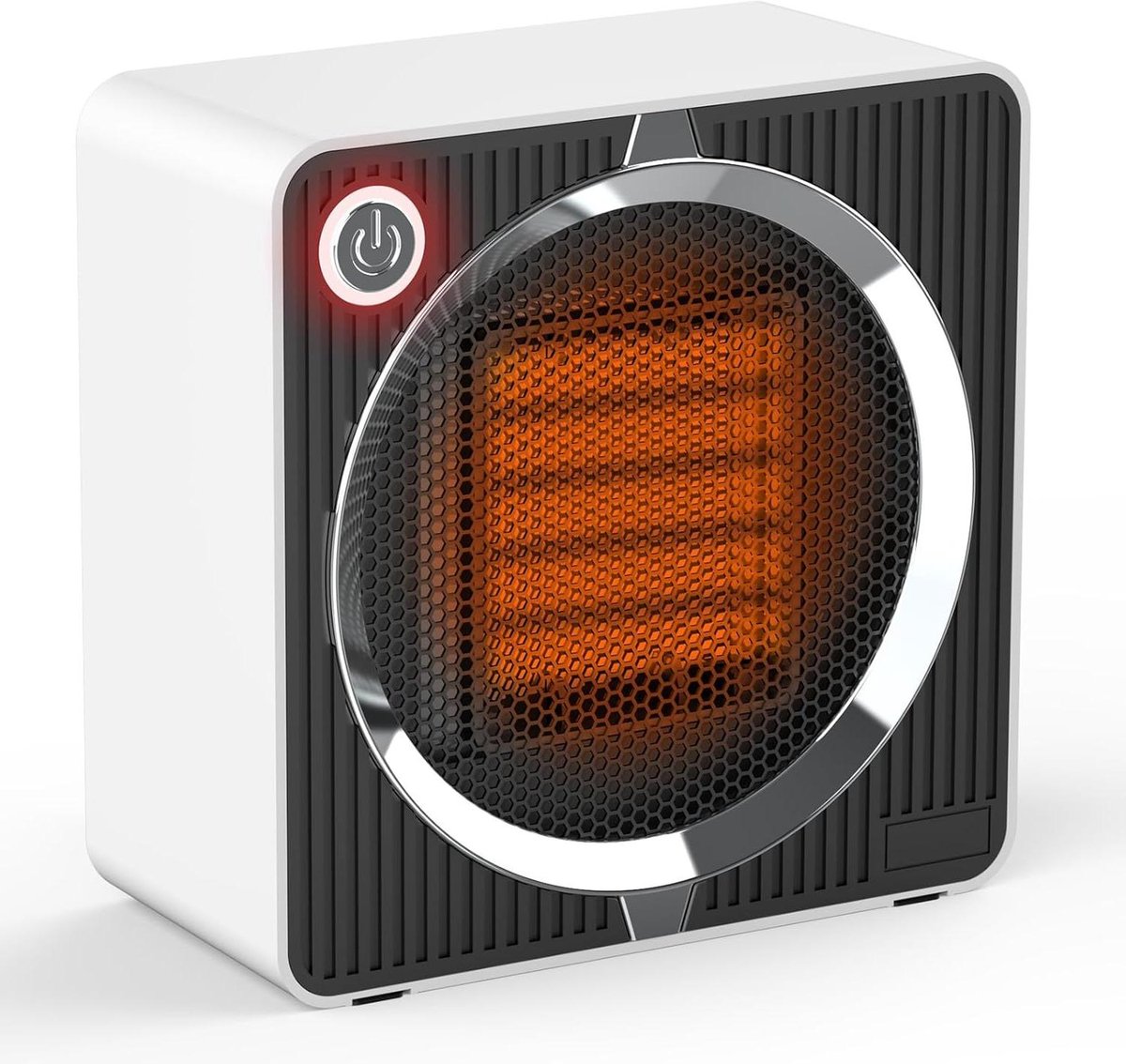 Draagbare Elektrische Verwarming - Mini Kachel - Persoonlijke Ruimte Warmen - Laag Energieverbruik - 13.5 x 13.5 cm - Wit