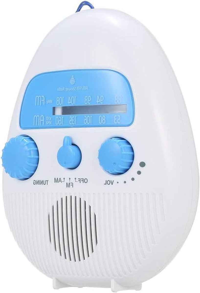 Draagbare Douche Radio - Waterdichte FM Radio - Muziek in Bad - Automatisch Zoeksignaal - Mini Formaat - Zwart
