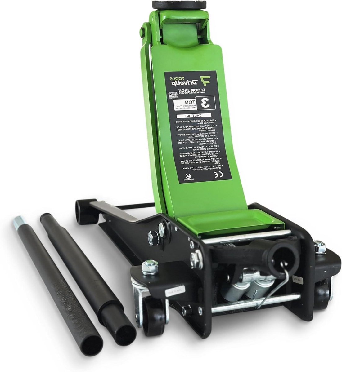 Hydraulische Krik - Autokrik - Auto Onderhoud - Laag Profiel - 3 Ton - Groen