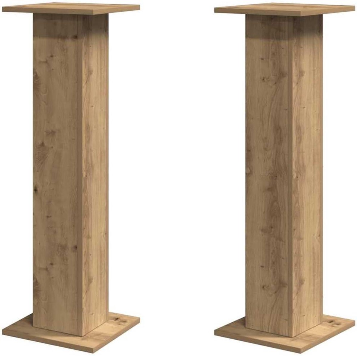 Speaker Stands - Luidspreker Platform - Verbeterd Geluid - Hollow Ontwerp - 30x30 cm - Eikenhout