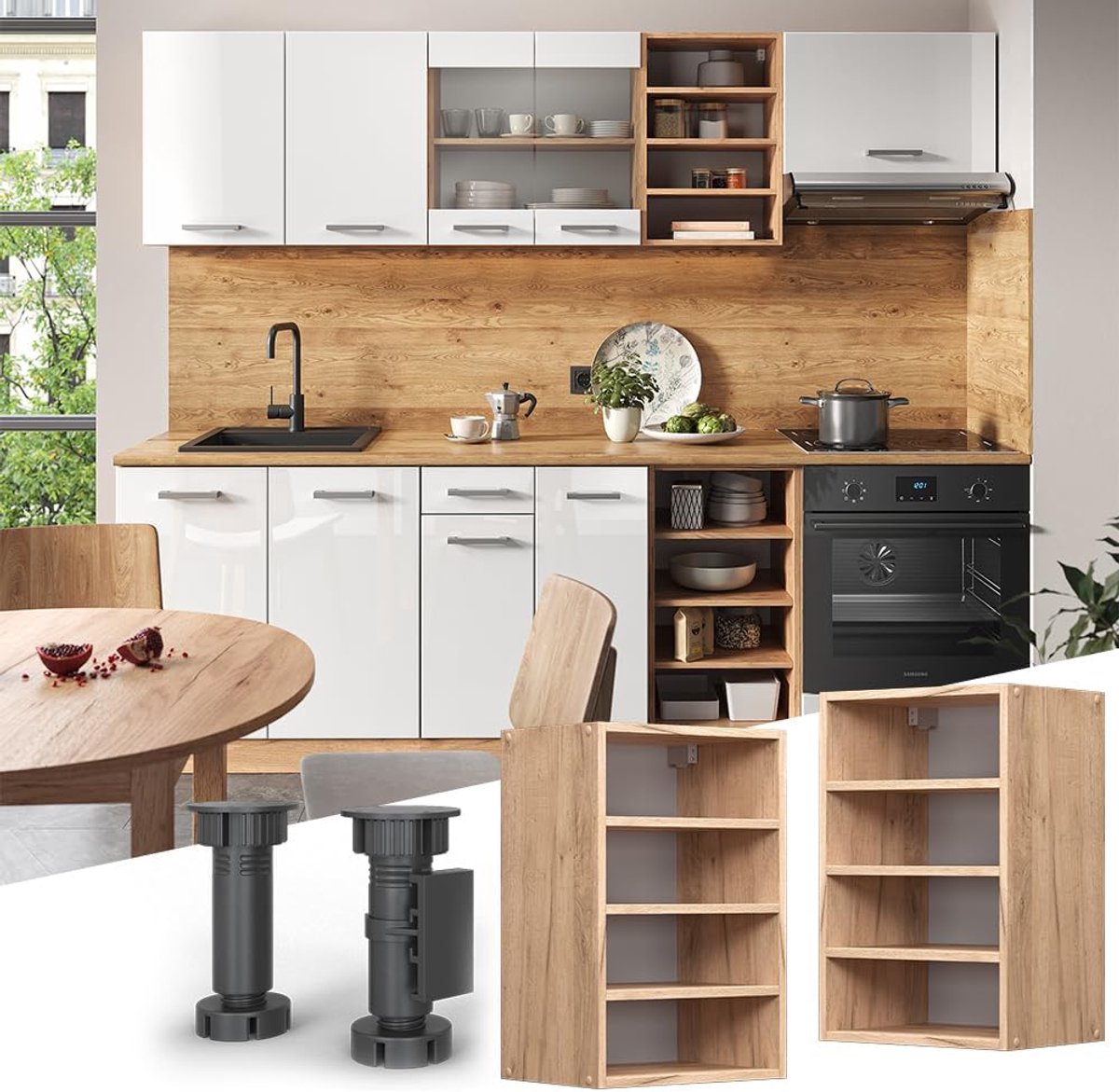Keukenkast Hangend - Opbergkast Keuken - Keuken Organiseren - Modulair Systeem - 40 cm Bre