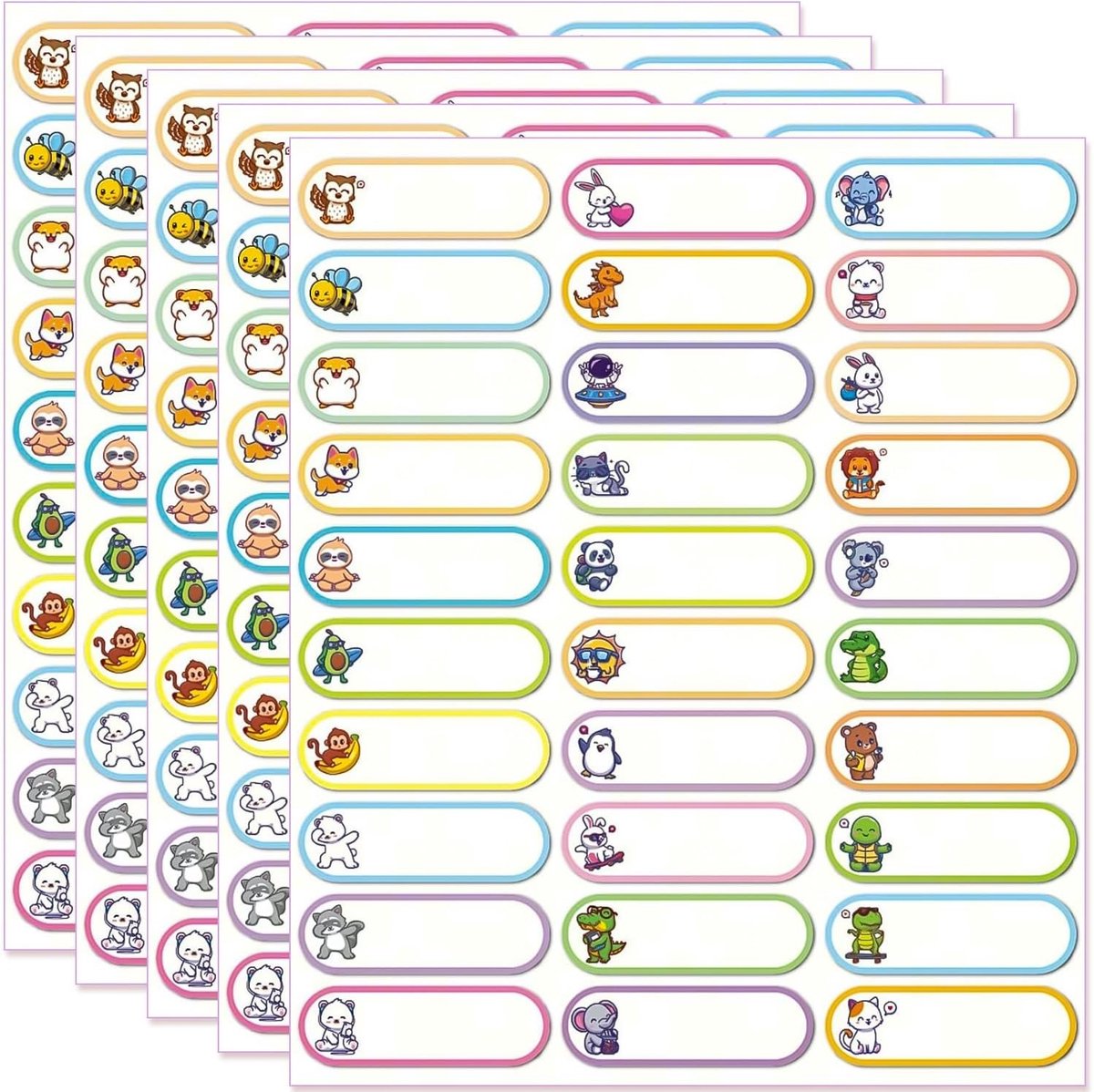 150 Naamstickers voor Kinderen, Waterdichte Labels voor Schoolkleding, Schrijfgerei, Flessen en Lunchboxen