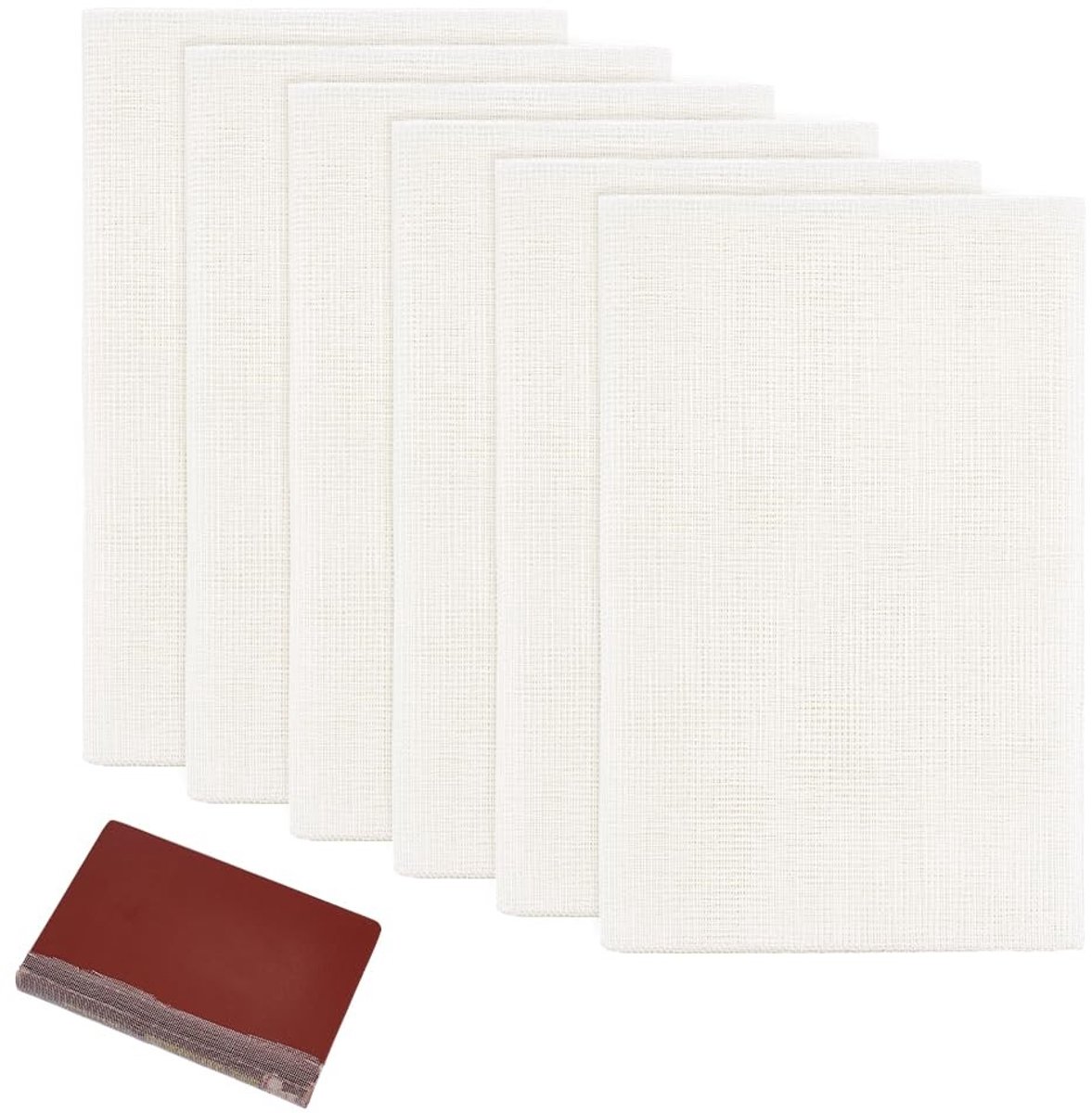 Dailygoods- Boekbinddoek 6 Stuks - Katoenen Boekbindstof - Boekreparatiedoek - Aantal 76 x 45 cm - Neutrale Kleur - Geschikt voor Fotoalbums - Boekbindmateriaal