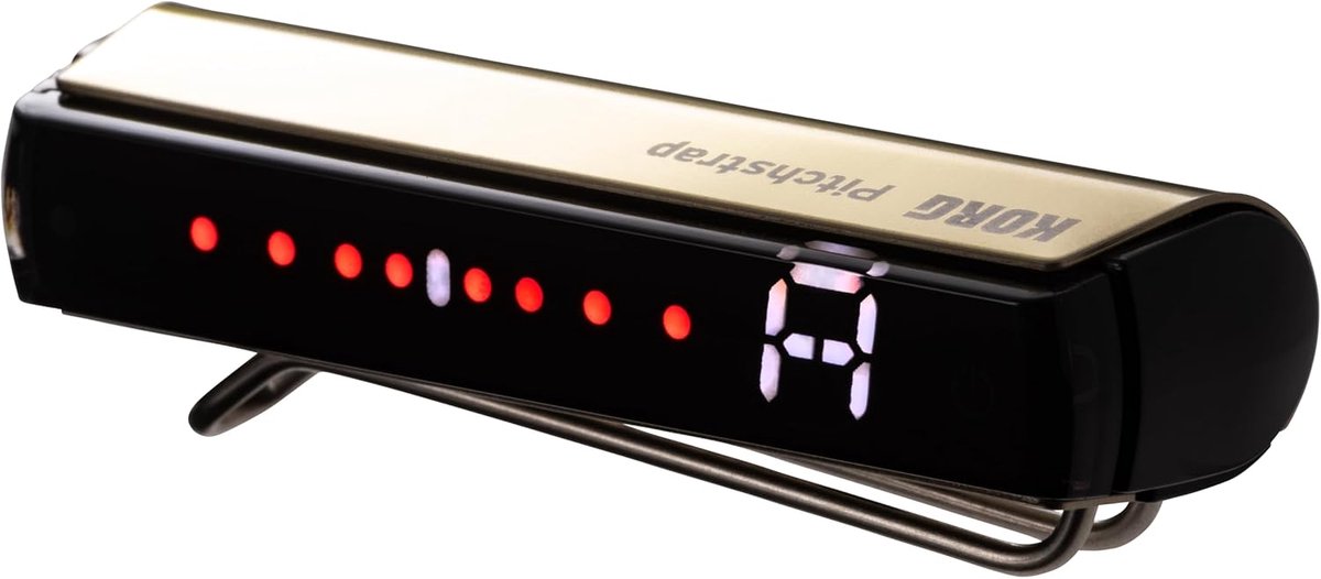 Thijox - Pitchstrap Gitaar-Stemapparaat - Nauwkeurige Chromatische Tuner met Bandbevestiging - Roestvrij Staal - Goud