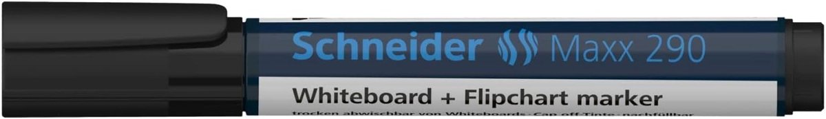 SnelShoppen - Whiteboard Marker Zwart - 5 Stuks - Flipchart Markers - Viltstiften voor School, Kantoor, Presentaties - Sneldrogend en Veegbestendig