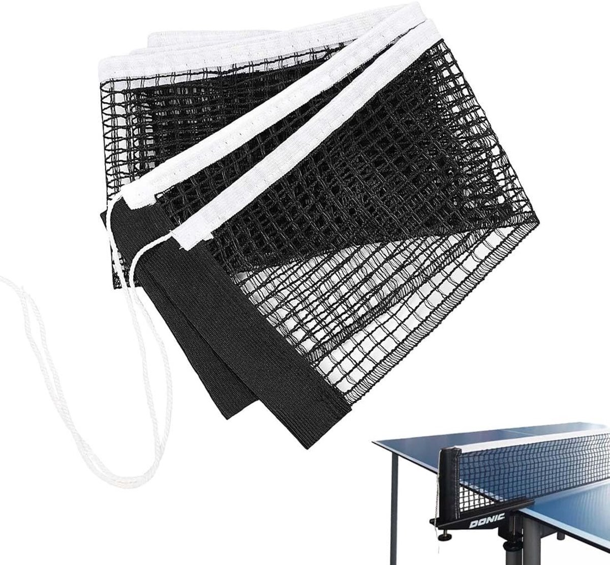 Professioneel Tafeltennisnet van Polyester, 180 x 15 cm, Vervangend Net voor Draagbare Tafeltennistafels en Competitieve Spelen