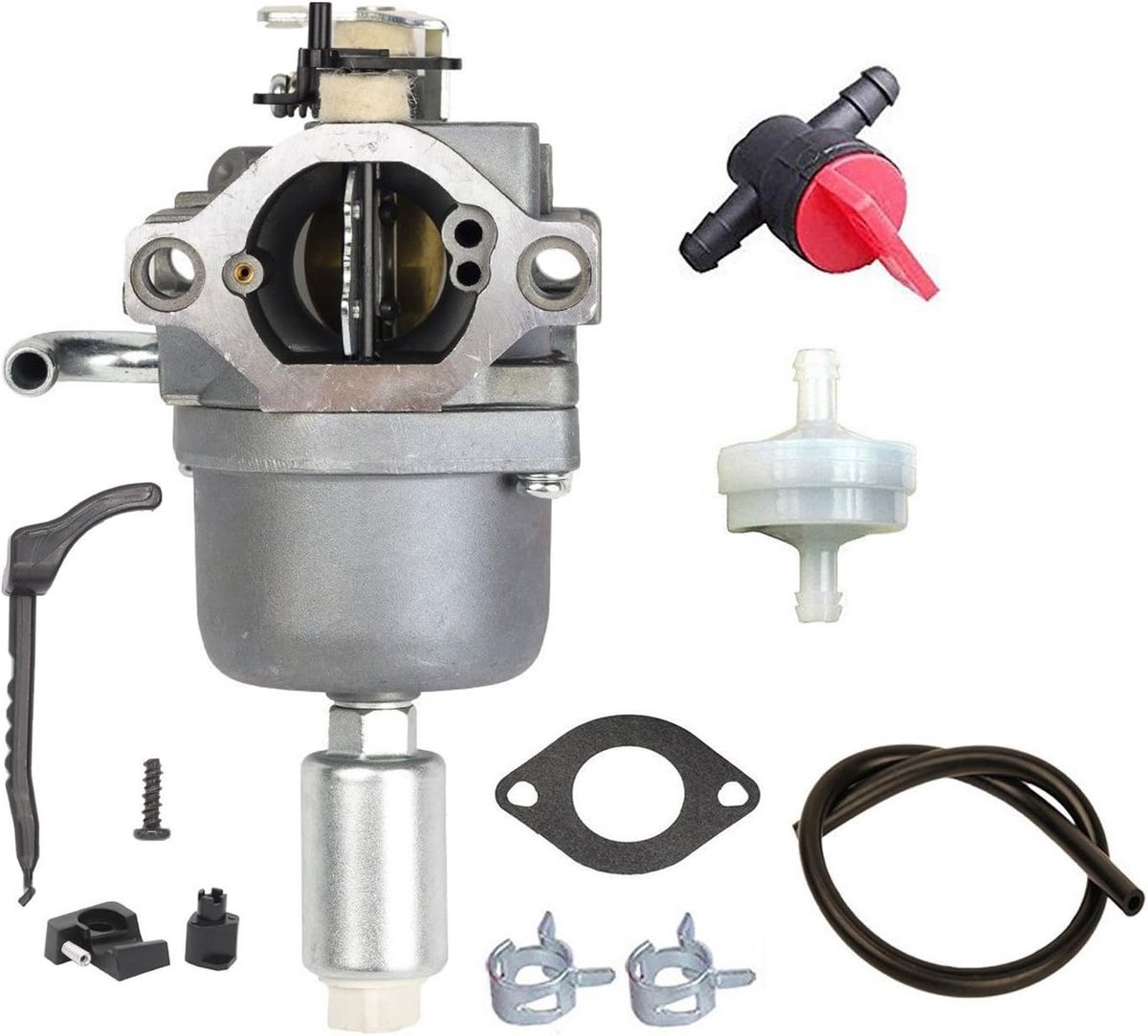 Carburateur Kit met Brandstoffilter voor Briggs & Stratton Modellen 591731, 593514, 697141 en Meer - Hoogwaardige Vervangingsonderdelen voor Tuinmachines en Motoren
