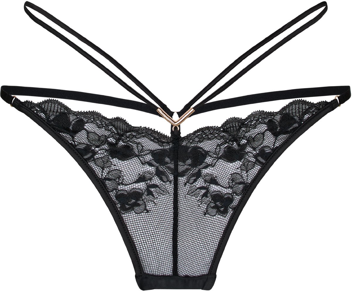 Hunkemöller Highleg Thong Zara Zwart