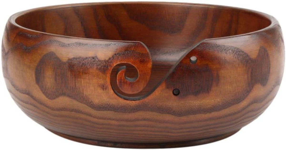 Handgemaakte Houten Wolhouder voor Breien en Haken - Grote Bolhouder voor Creatieve Decoratie en Organisatie