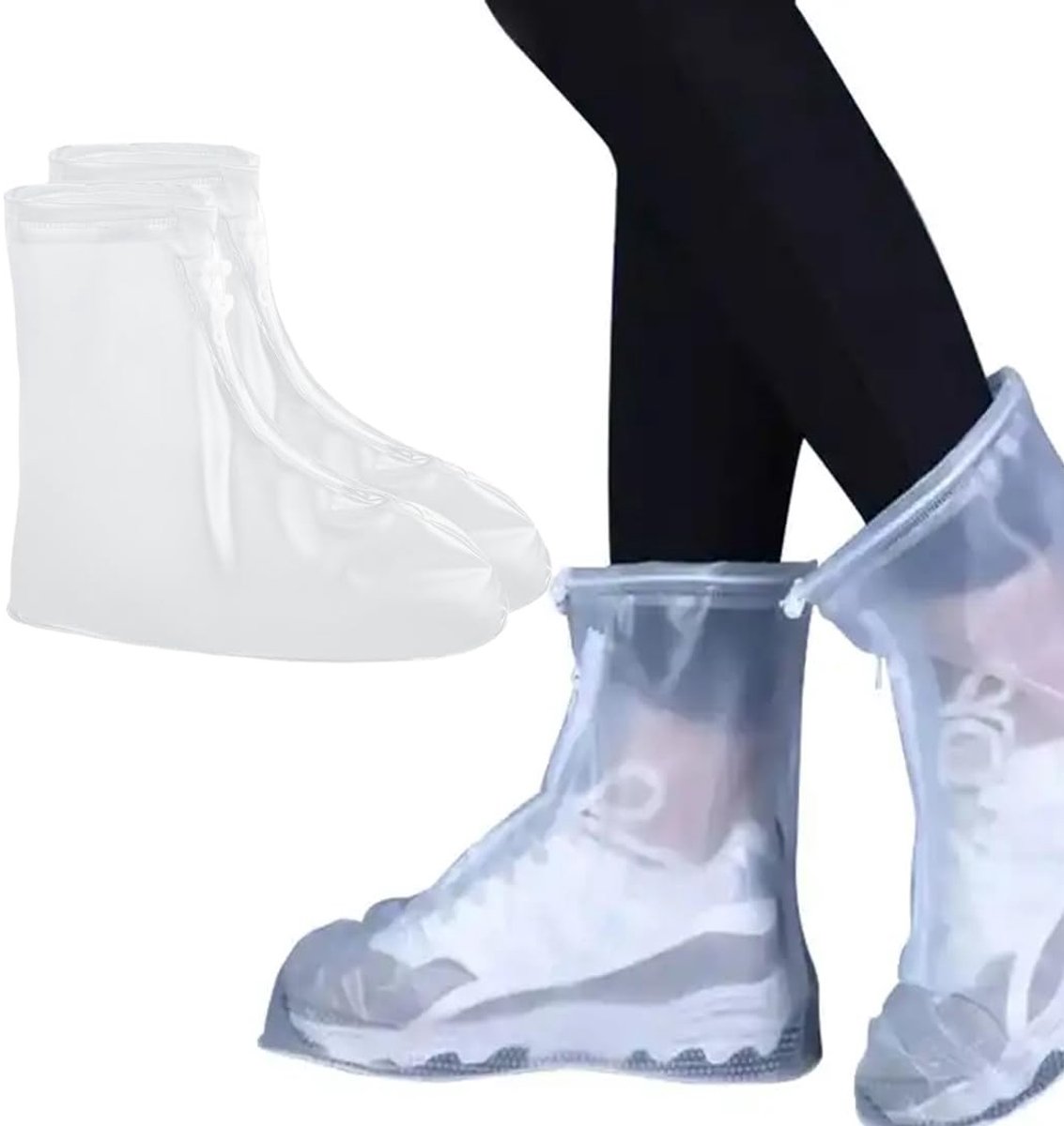 Dailygoods- Regenoverschoenen Waterdicht - Herbruikbaar - Siliconen - Voor Regen/Sneeuw - Antislip - Lichtgewicht - Regenlaarzen