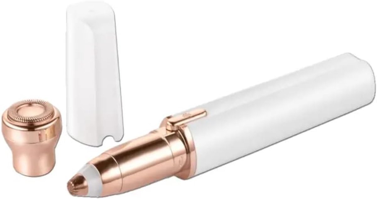SnelShoppen - CC9095-WHT Elektrische Epilator voor Wenkbrauwen en Gezicht, 2-in-1, Wit, Draadloos, Compact, Perfect voor Thuisgebruik en Reizen