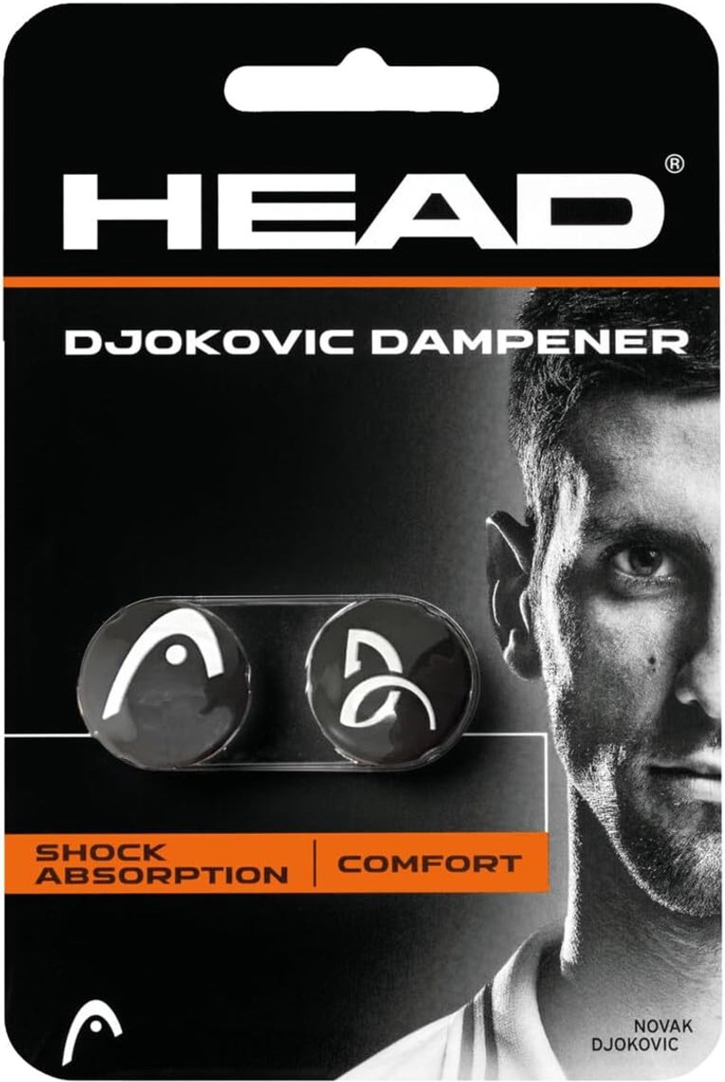 Thijox - Unisex Djokovic Demper - Zwart - Siliconen en Rubber - Vermindert Snaarschommelingen - Comfortabel en Beschermend voor Tennisarm - Eén Maat