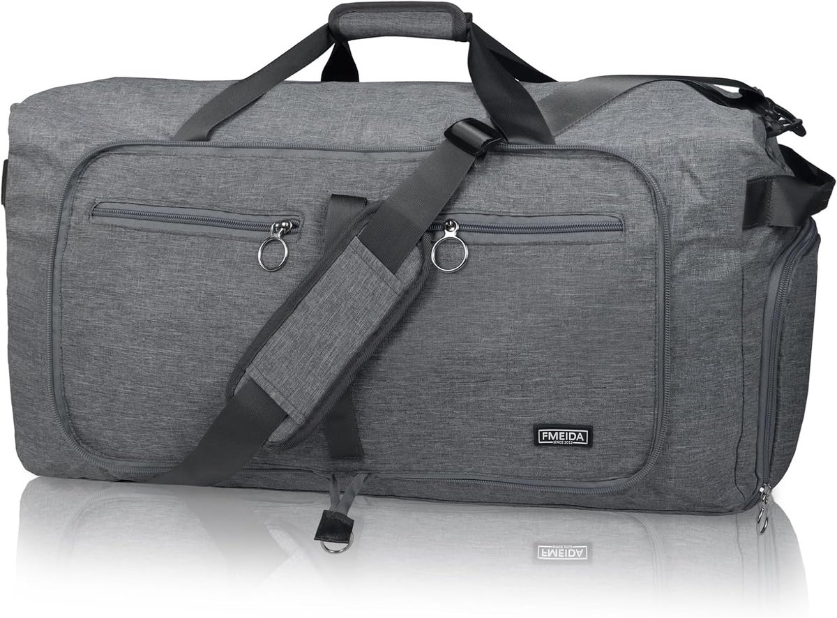 SnelShoppen - Vouwbare 65L Reis- en Sporttas - Waterdichte Weekendtas met Schoencompartiment - Lichtgewicht Luggage voor Reizen, Gym, Camping en Weeke