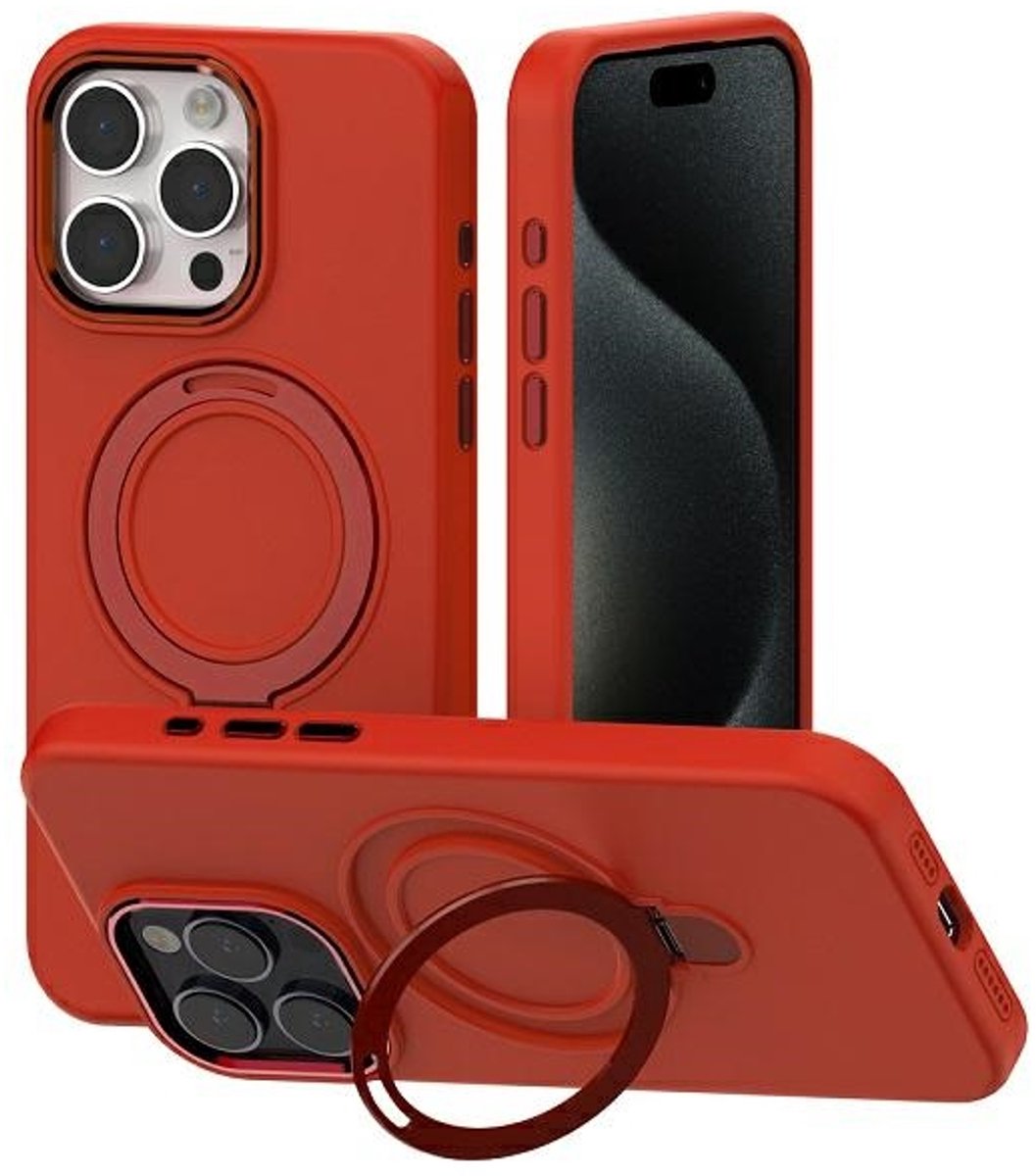 Mercury MagSafe Stand Silicone iPhone 15 Pro Max 6,7" Rood