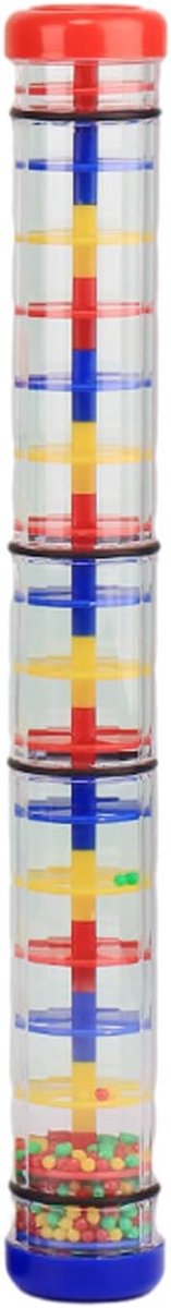 Regenmaker Muziekinstrument - Regenpijp shaker - Zintuiglijke stimulatie - Rustgevend geluid - 43 cm - Multicolor