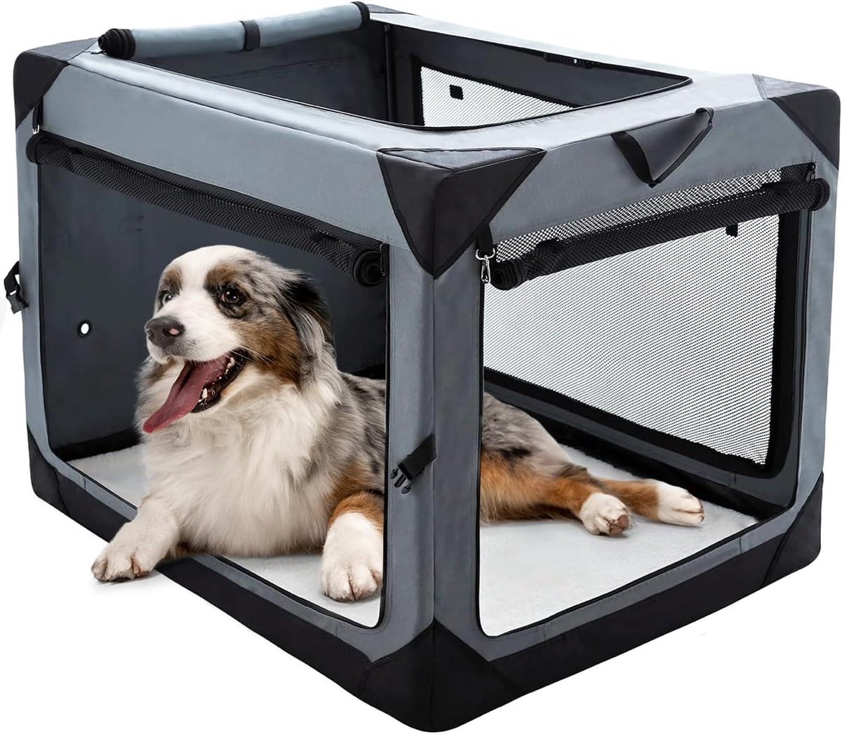 Honden Bench - Reis Bench - Veilig Vervoer - Opvouwbaar Design - 96 x 65 cm - Grijs