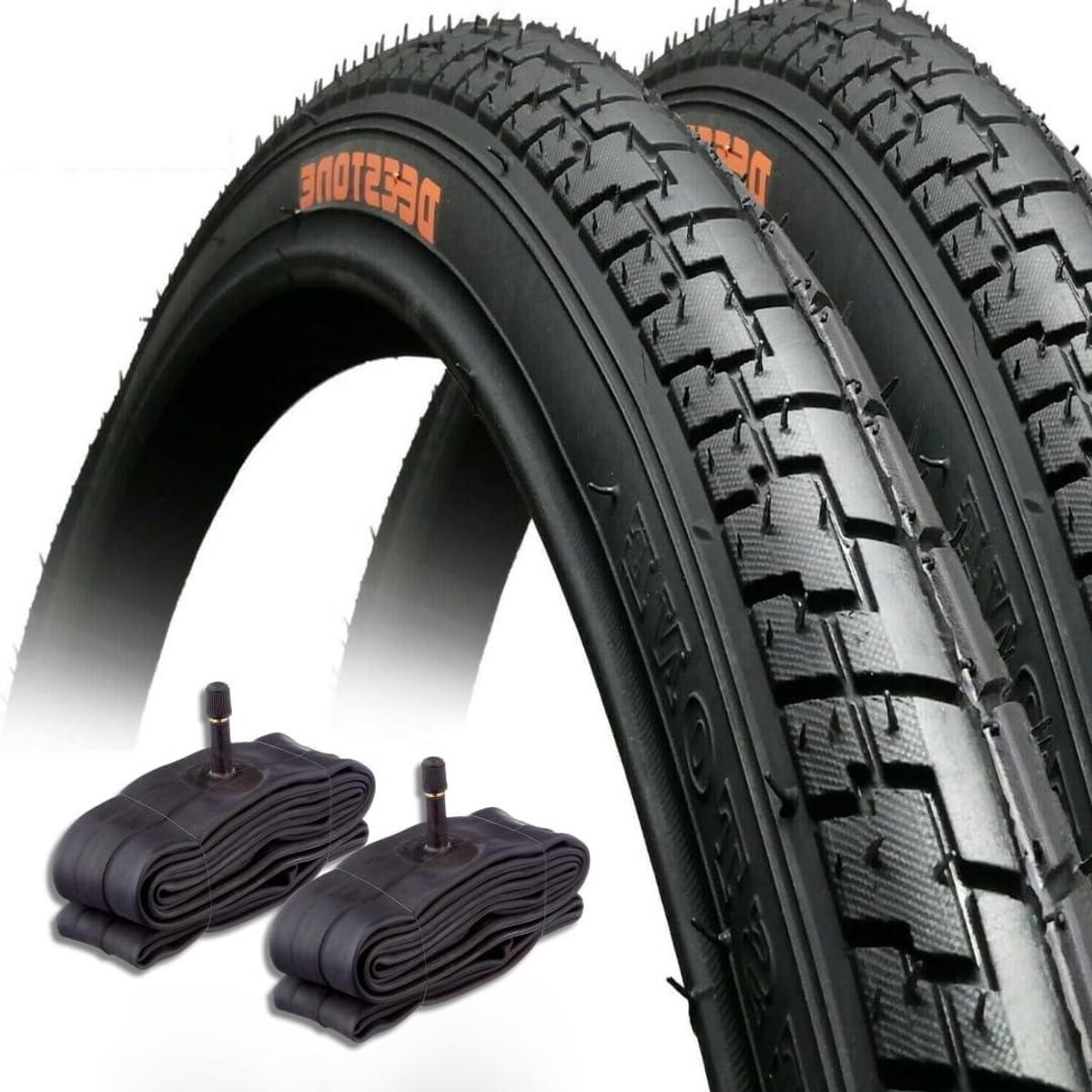 Fietsonderdelen Set - Banden Binnenbanden - Stadsfiets Onderhoud - Slick Profiel - 26 x 1.75 - Zwart