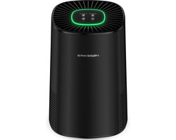 Erikssøn Luchtreiniger Pro Series Elite - Zwart - 240 m3/u - Vermindert Stof En Pollen - Hepa 14 Filter - Instelbare Ionisator - Air Purifier - Extra stil in slaapmode - Clean Air