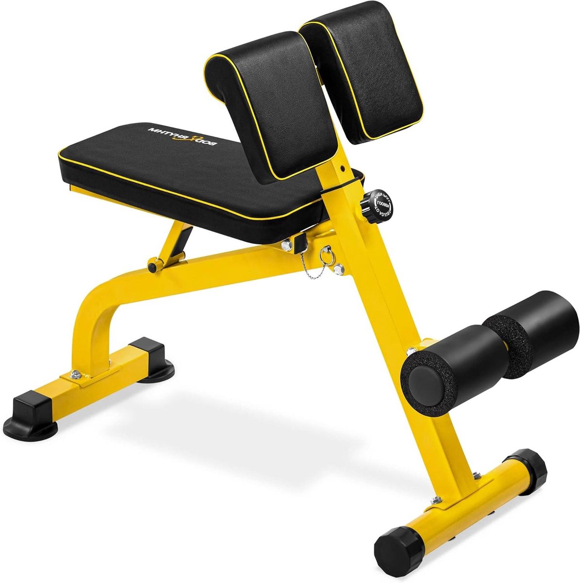 Verstelbare Halterbank - Buikbank Romeinse Stoel - Krachttraining Thuis - Compact Opvouwbaar Frame - 42 x 20 x 76 cm