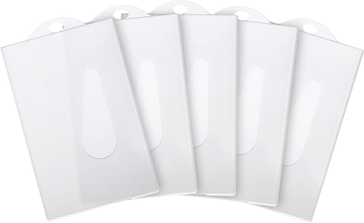 Transparante Kaarthouders - ID Houders - Veilig Opbergen - Duurzaam Hard Plastic - 5 Stuks - Wit