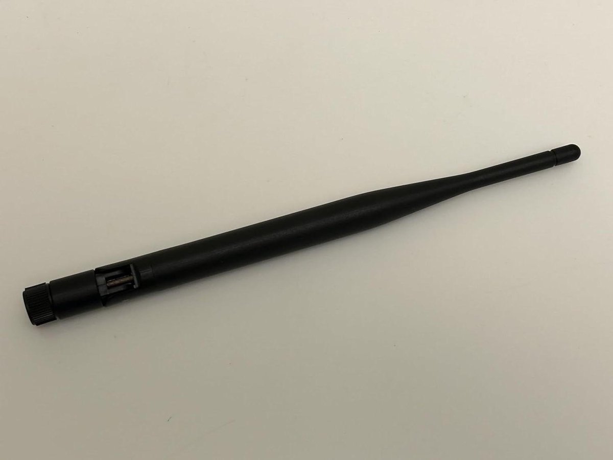Draadloze Antenne - Wifi Versterker - Visvinder Signaal - 90 Graden Scharnier - 20cm Lang - Zwart