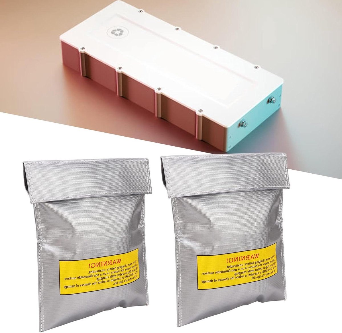 Batterij Veiligheidszak - Oplaad Beschermzak - Veilig Opladen - Brandwerend Materiaal - 180x230mm - Zwart