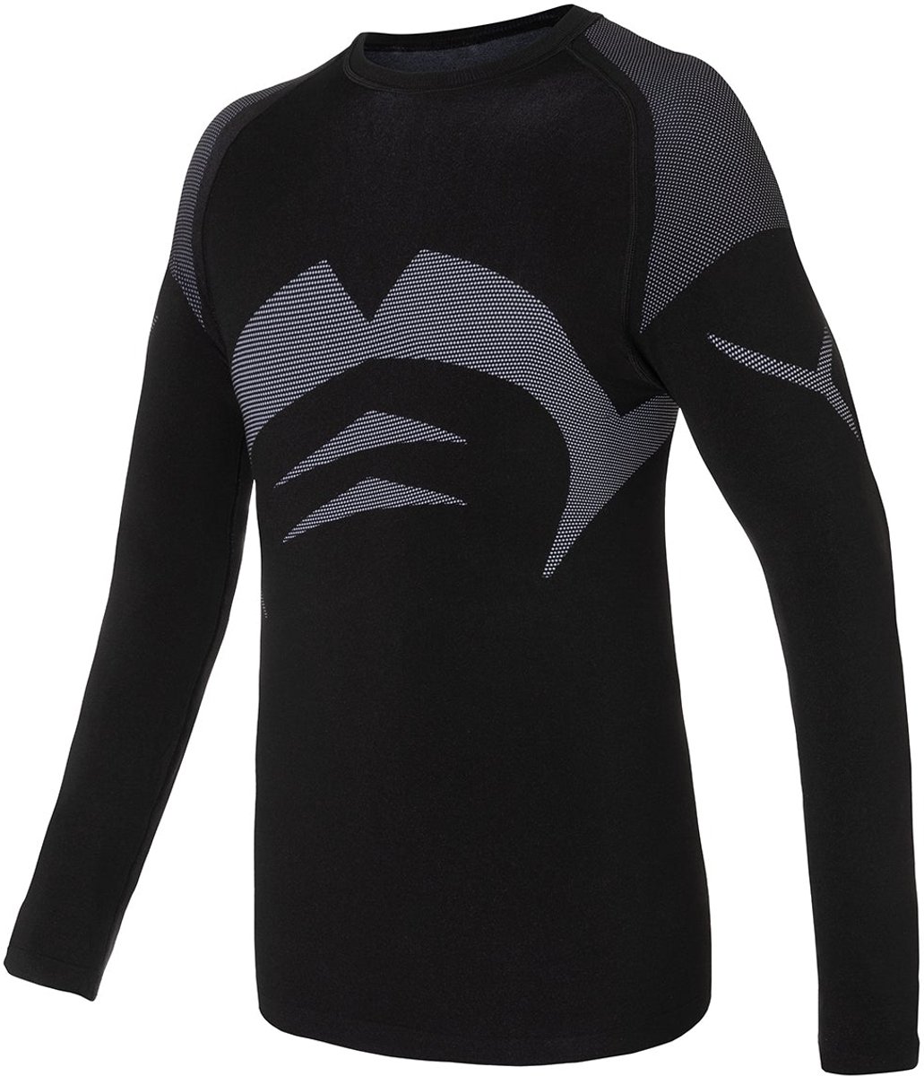 KUBLER ZUBEHOR 80169213 Lange Mouw Ondershirt HEREN Zwart Antraciet - Stretch - Ademend - 155 g/m²