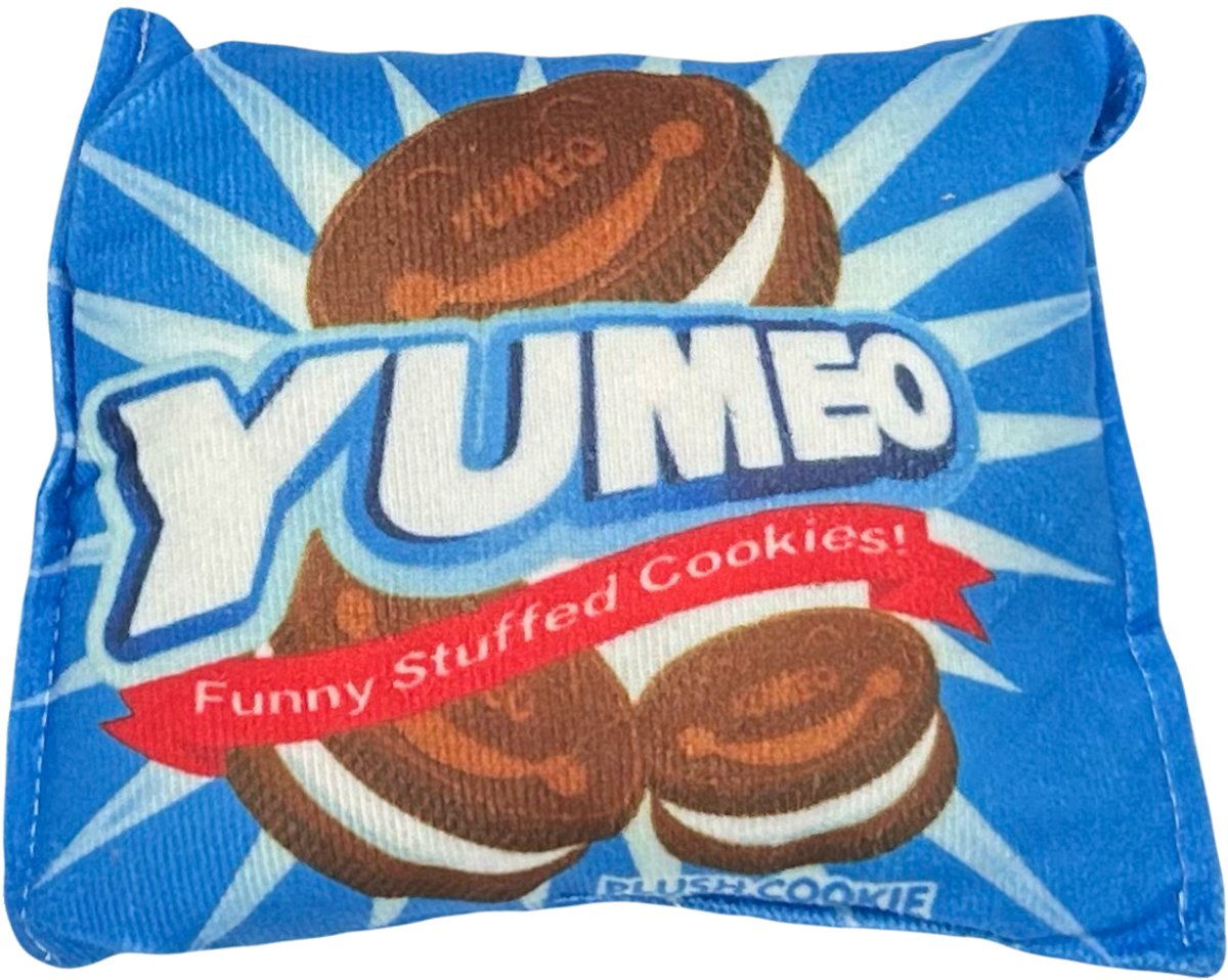 Hondenspeelgoed – Yumeo Knuffelkoek met Geluid & Knisper – Zachte Pluche Hondenknuffel – Interactief Hondenspeeltje