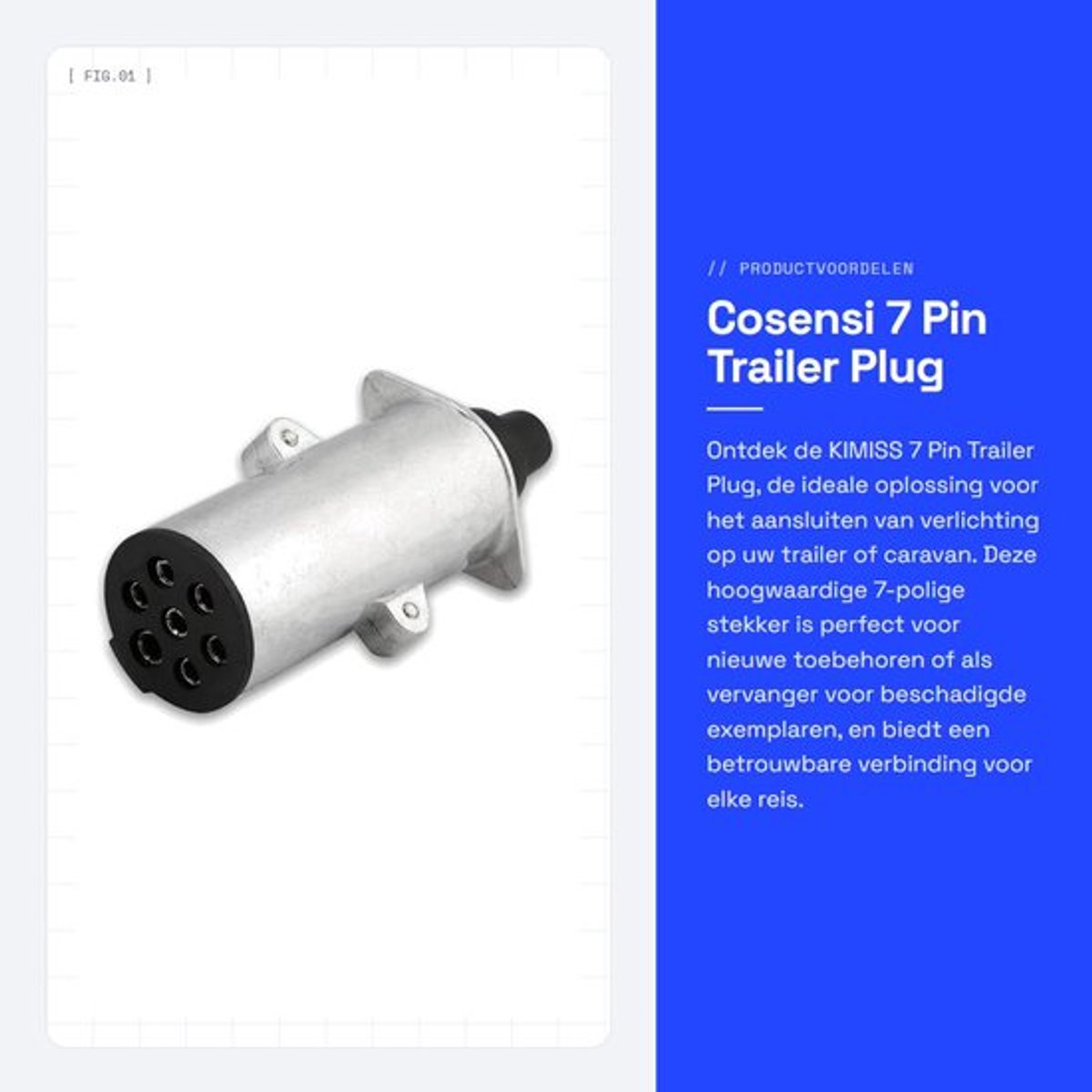 7 Pin Trailer Plug - Aluminium - N Type 7 Pole Trailer Wiring Plug