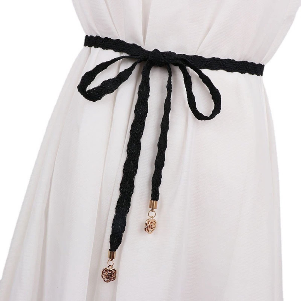CHENGZI Taille Touw Tailleband Versierde Rok Riem Shirt Accessoires Dunne Taille Ketting Mode Vrouwen Geweven Kwastje Knoop