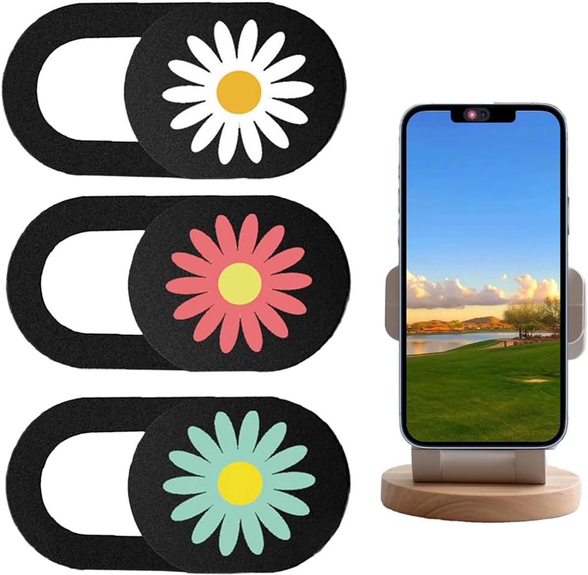 SnelShoppen - 3 Stuks Webcamafdekking Laptopcameraafdekking - Privacybescherming voor Computer, Tablet en Mobiele Telefoon - Ultradun 0,7 mm - Madelie