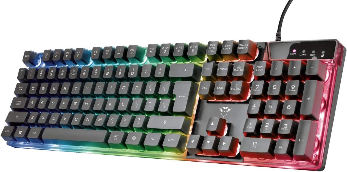 SnelShoppen - Draadloos Gaming Toetsenbord met Achtergrondverlichting, QWERTY Spaans, LED Verlichting, Volledige Grootte, Zwart, Geschikt voor Windows