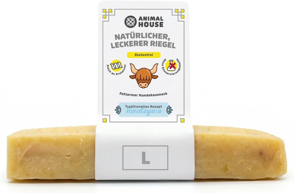Thijox - Yakmelk Kauwsnack voor Honden - 100% Natuurlijk en Duurzaam - Versterkt Mondhygiëne - Verkrijgbaar in Alle Maten - Dierproefvrij (L)