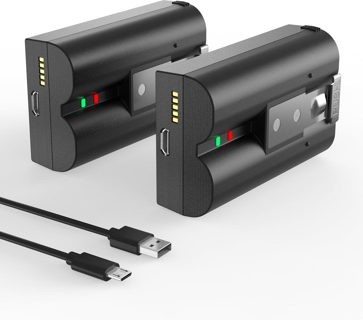 SnelShoppen - Pack of 2 V4 Batterijen voor Video Ring, 7200 mAh Hoge Capaciteit Li-ion Vervangingsbatterijen, Compatibel met Video Deurbellen 2/3/4, S