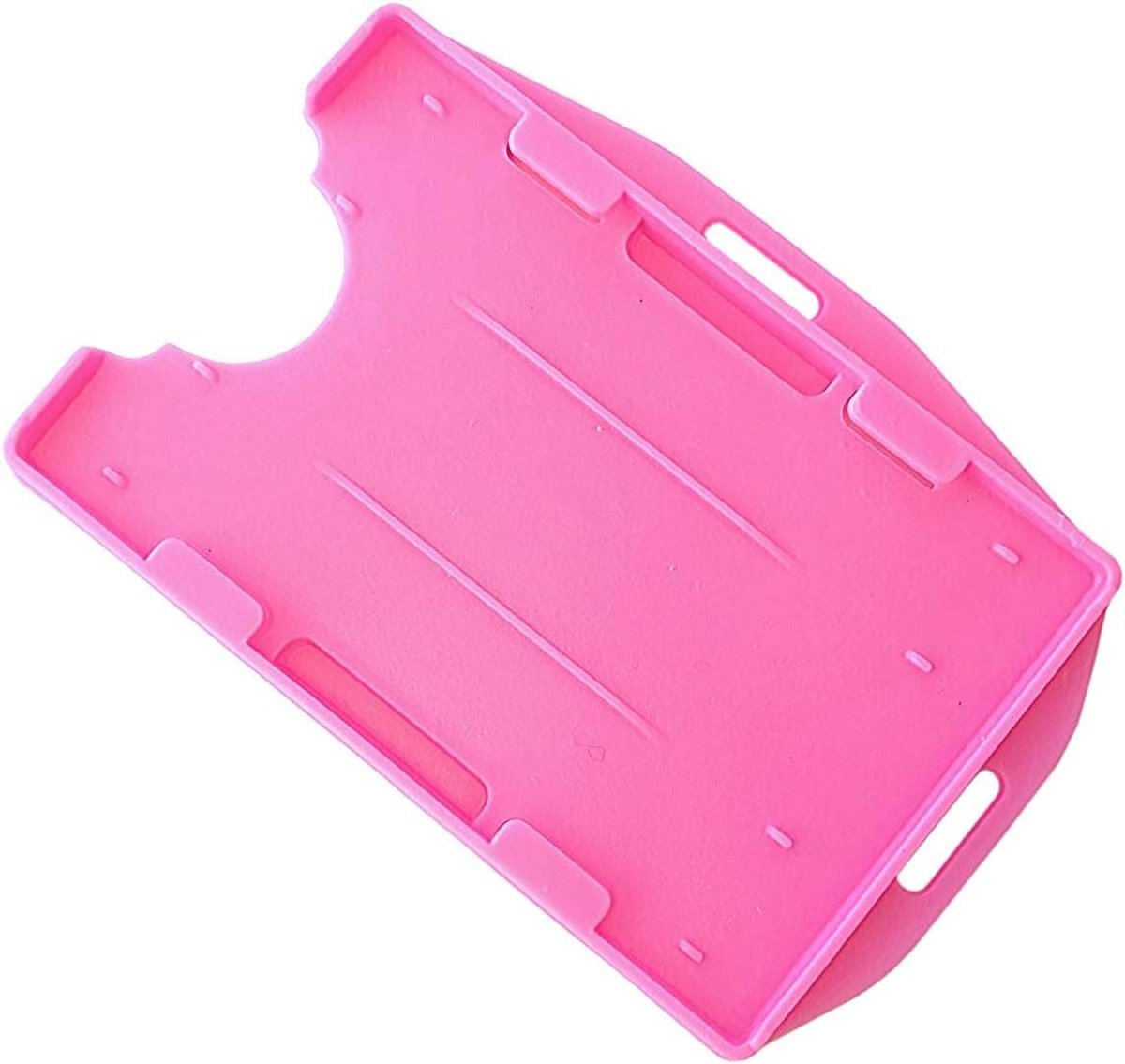 Dubbele ID-kaarthouder - Badge houder - Identificatie Tonen - Dubbelzijdig Gebruik - 95 x 65 cm - Roze