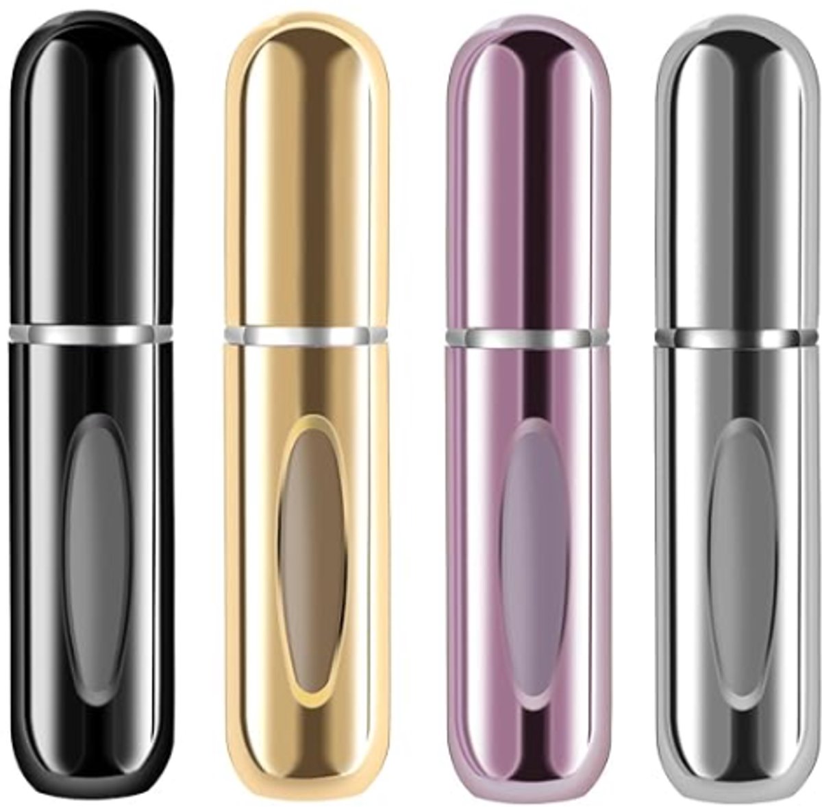 Mini Parfum Flesje - Spuitfles - Reisflesjes Handbagage - Leeg - Navulbaar - met een Transparant Venster - Makkelijk te Vullen - 5ml - 4 Stuks
