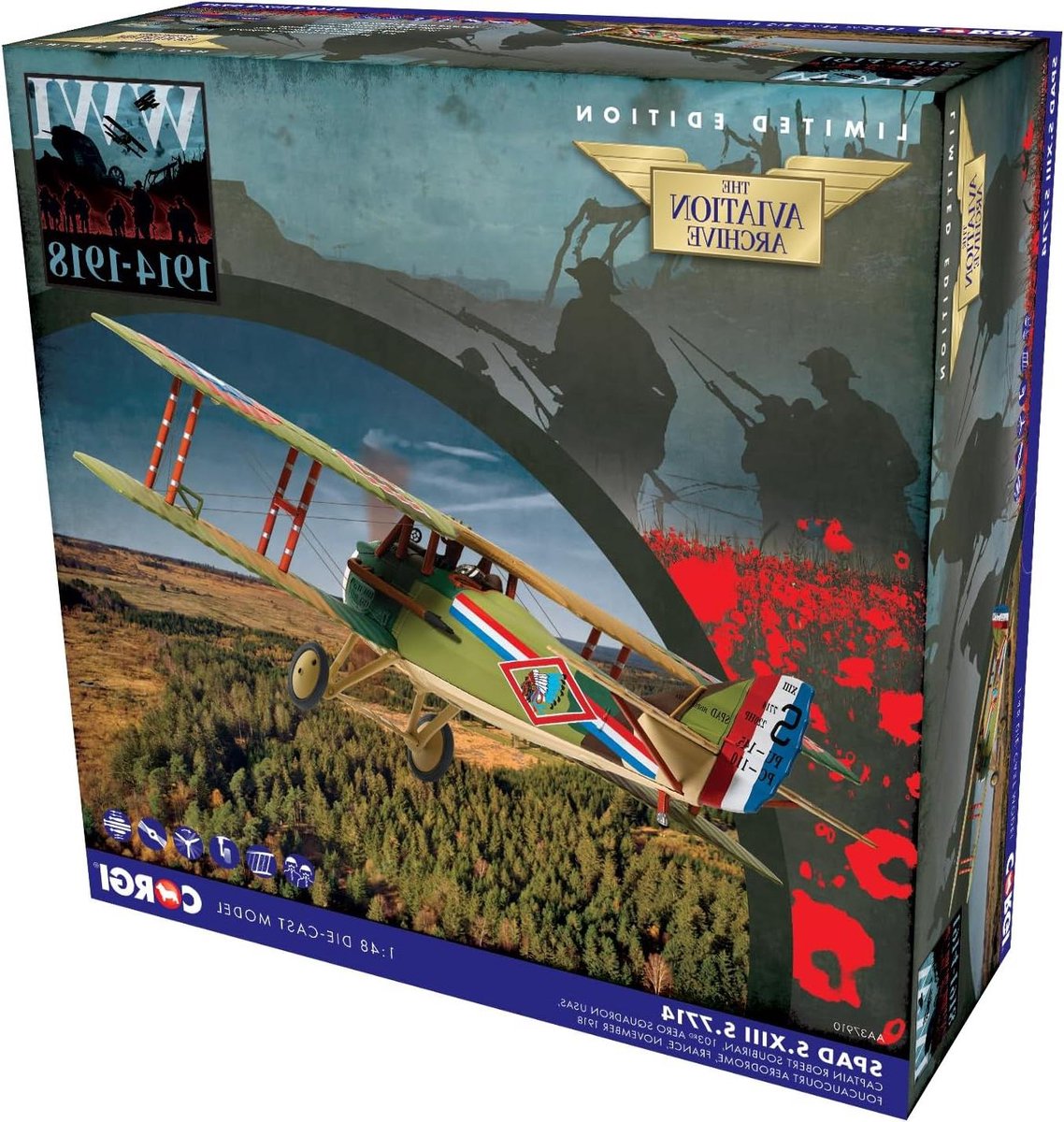 Modelvliegtuig - Gegoten vliegtuig - Hobby verzamelen - Diecast schaalmodel - Schaal 1:18 - Meerkleurig