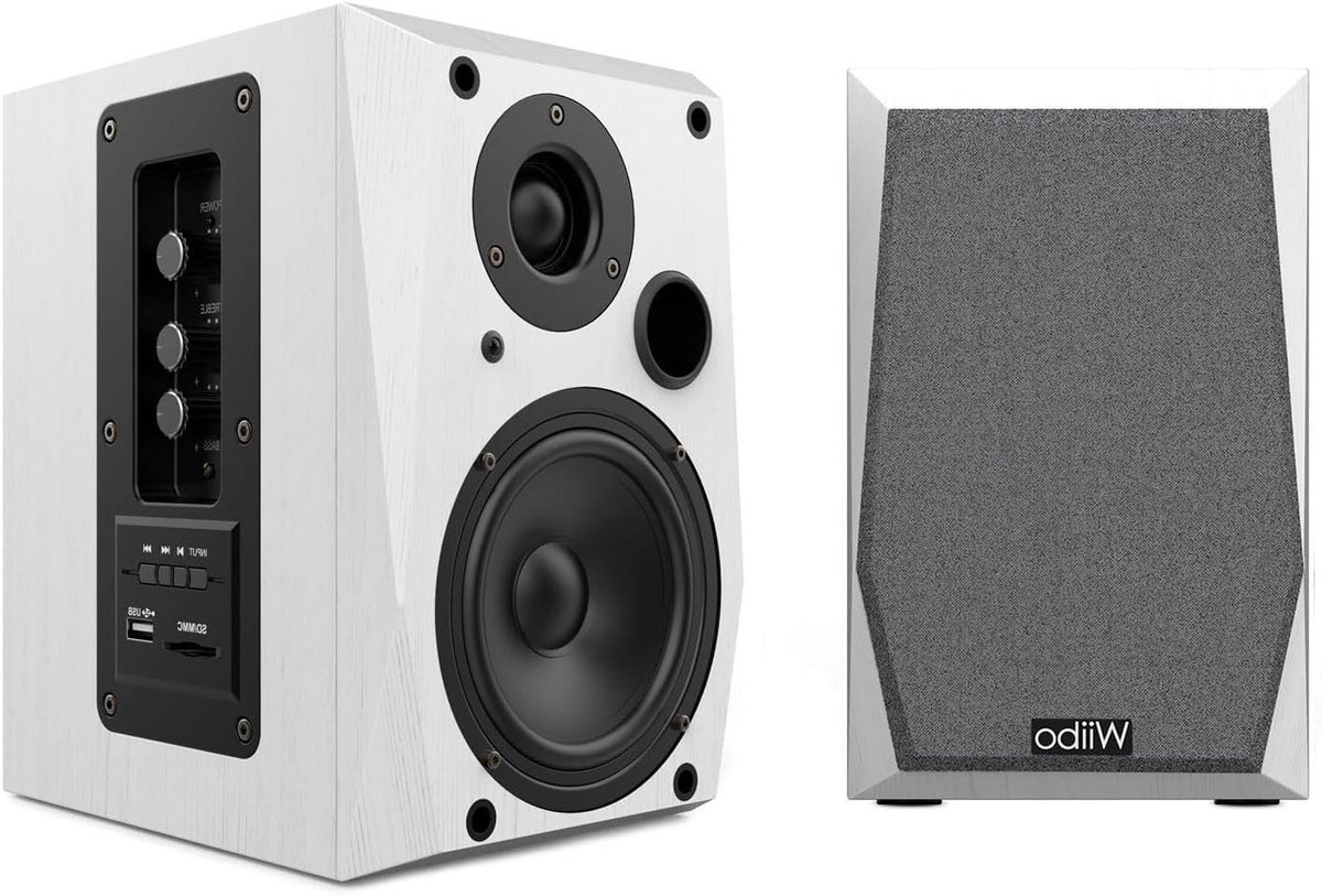 Draagbare Bluetooth Luidspreker - HiFi Geluid - Muziek Streamen - 50W Vermogen - 145x200x230mm - Wit