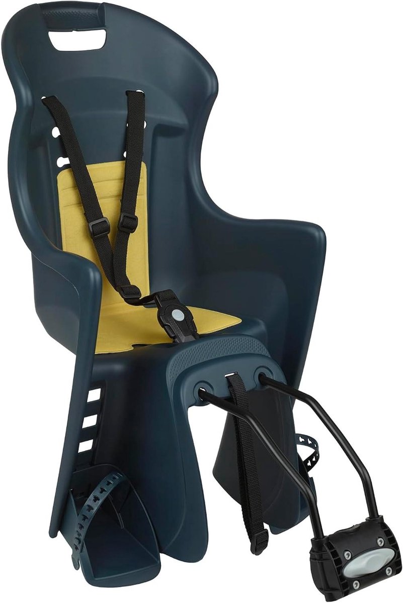 Kinderzitje Fiets - Achterzitje Baby - Veilig Fietsen - Framebevestiging - 9-22 kg - Blauw Geel