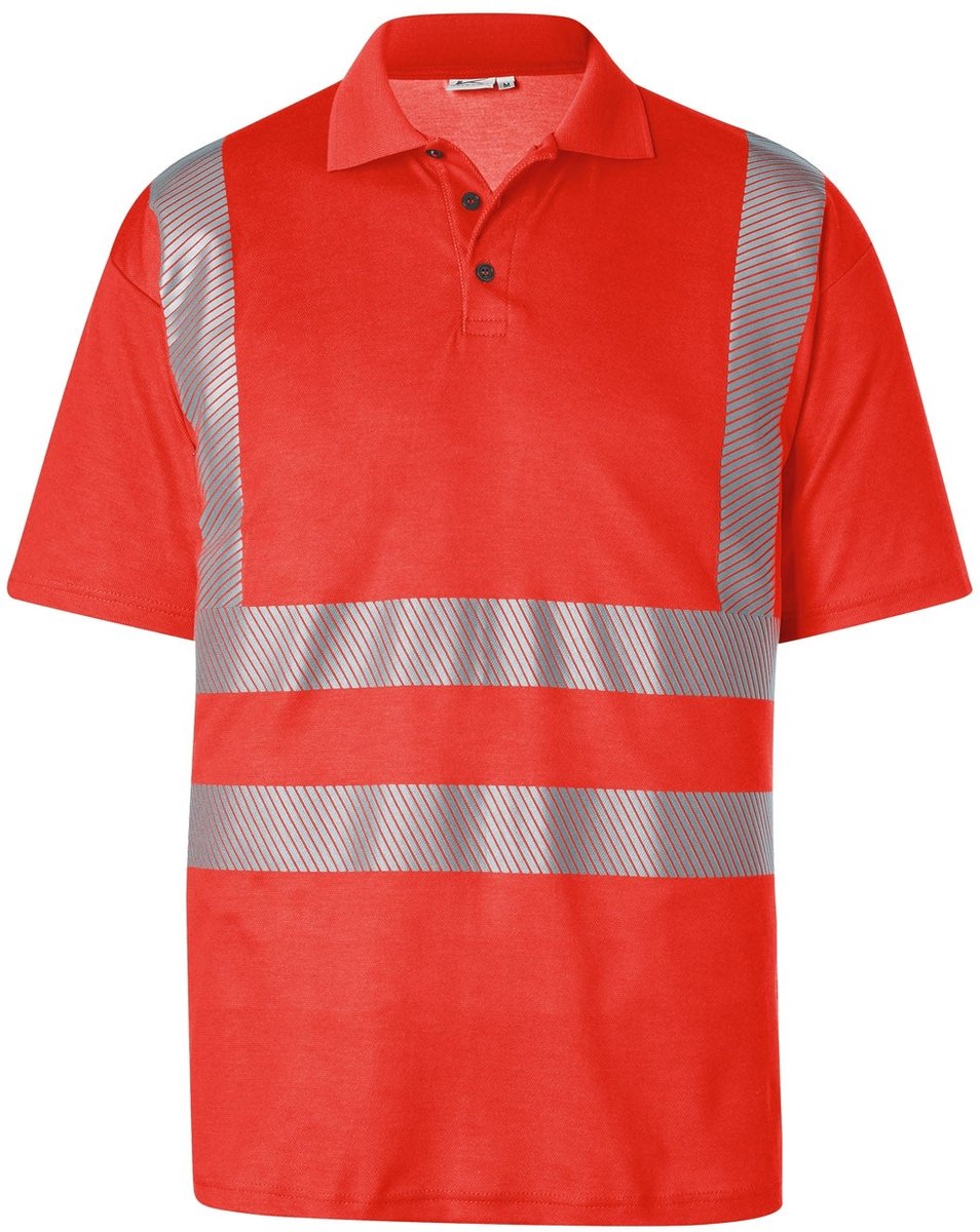 KUBLER PSA HIGH VIS 50428227 Hi Vis Reflecterend Korte Mouw Werk T-shirt HEREN Signaalrood - UPF 40+ - 180 g/m²