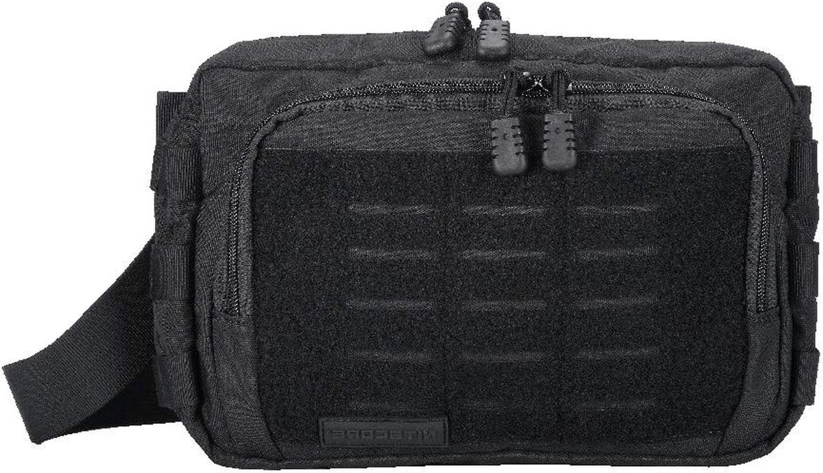 Outdoor Tas - Heuptas Schoudertas - Kamperen Wandelen - Waterafstotend Materiaal - 6 Liter - Zwart