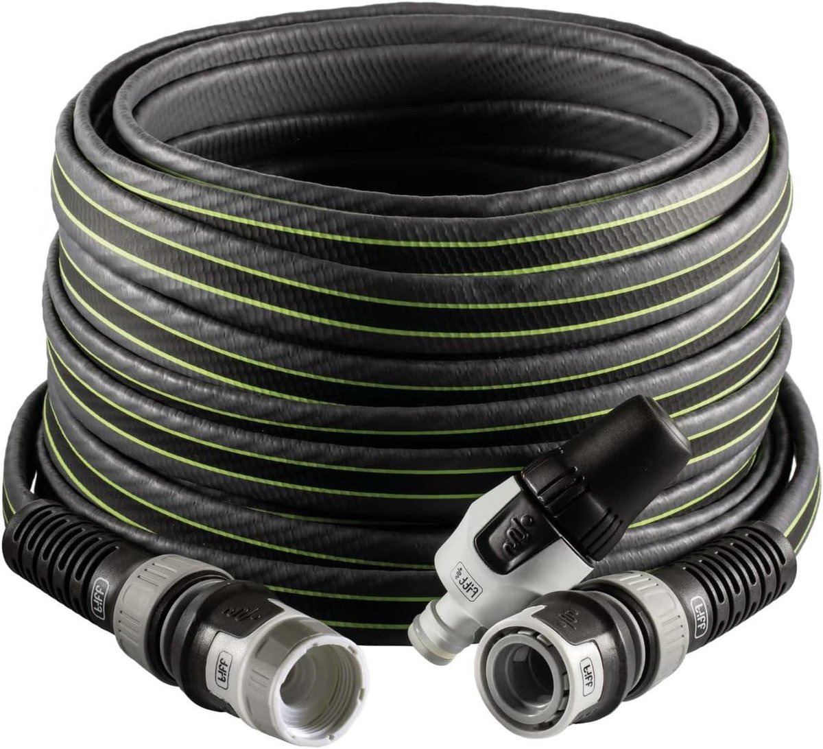 Tuinslang - Waterleidingslang - Intensief tuinieren - 43% minder CO2e - 25 meter - Grijs-lime
