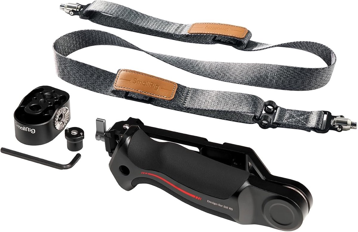 Sling Handle Kit met Gewichtsverminderende Schouderband voor DJI RS 4/RS 3 - QD Quick Release, Cold Shoe en Meerdere Bevestigingsmogelijkheden
